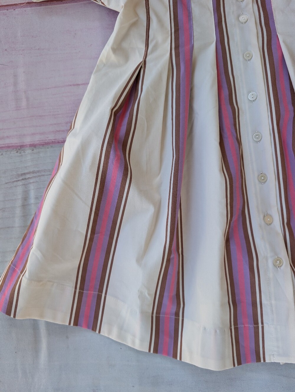 Anthropologie Exquise The Tobie Button-Front Shirt Dress Mini Pink Small - Picture 10 of 13